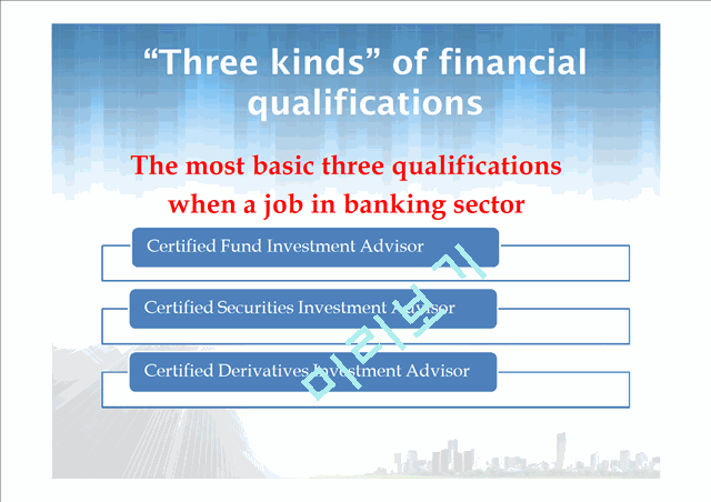 Qualifications about Finance   (5 )